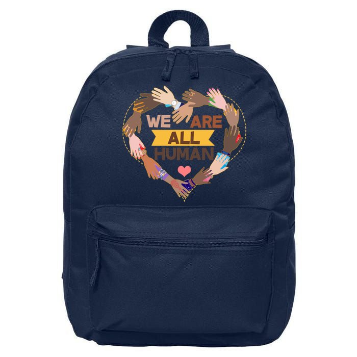 Multicultural We Are All Human 16 in Basic Backpack