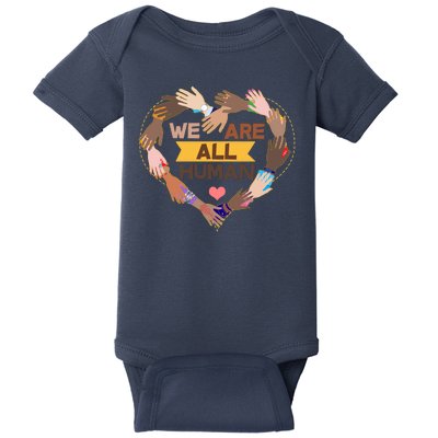 Multicultural We Are All Human Baby Bodysuit