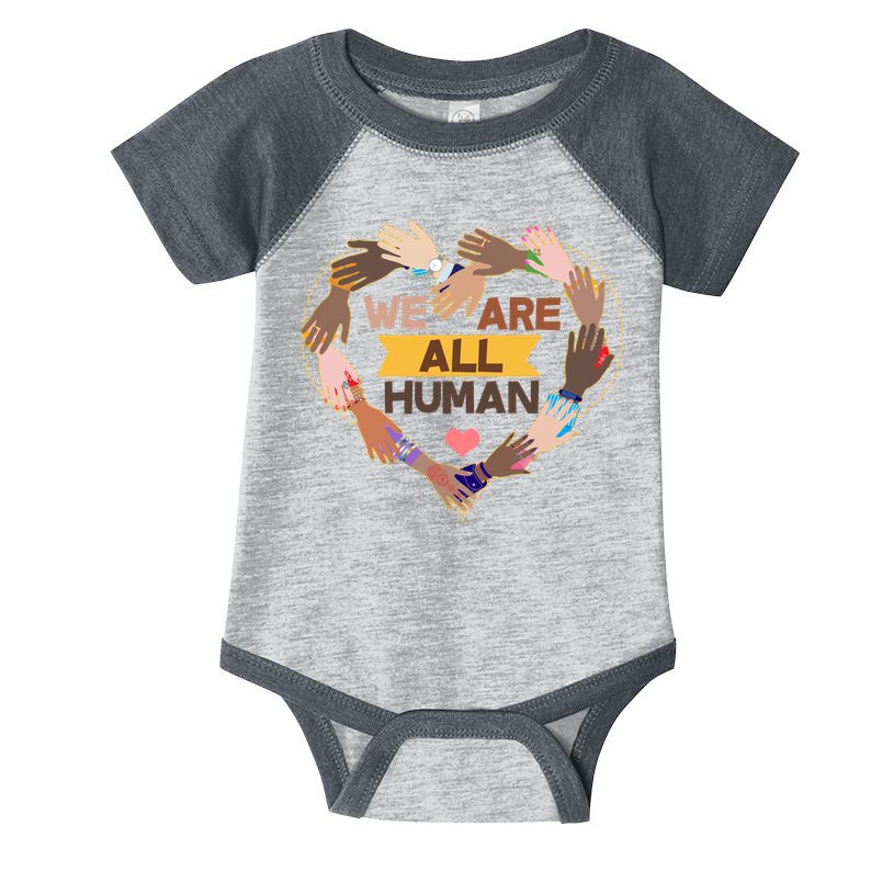 Multicultural We Are All Human Infant Baby Jersey Bodysuit