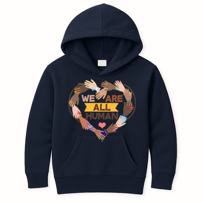 Multicultural We Are All Human Kids Hoodie