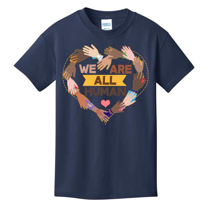 Multicultural We Are All Human Kids T-Shirt