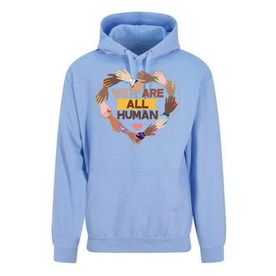 Multicultural We Are All Human Unisex Surf Hoodie