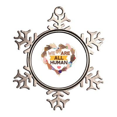 Multicultural We Are All Human Metallic Star Ornament