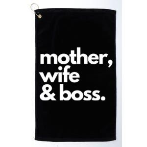 Mother Wife And Boss Gift Platinum Collection Golf Towel