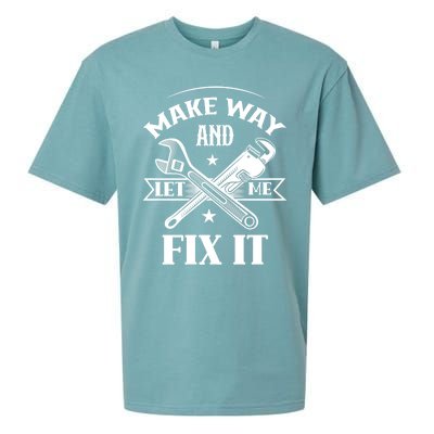 Make Way And Let Me Fix It Tinkerer Fixing Repair Mr Fix It Gift Sueded Cloud Jersey T-Shirt