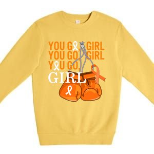 Ms Warrior Awareness You Go Multiple Sclerosis Fight Gift Premium Crewneck Sweatshirt