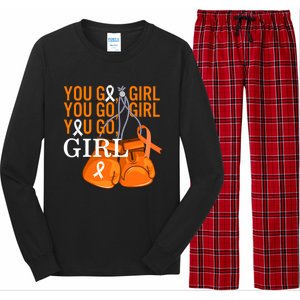 Ms Warrior Awareness You Go Multiple Sclerosis Fight Gift Long Sleeve Pajama Set