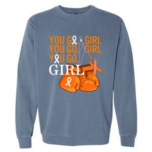 Ms Warrior Awareness You Go Multiple Sclerosis Fight Gift Garment-Dyed Sweatshirt