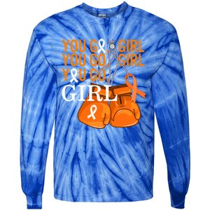 Ms Warrior Awareness You Go Multiple Sclerosis Fight Gift Tie-Dye Long Sleeve Shirt