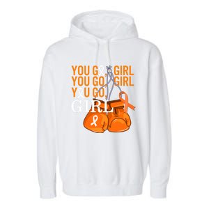 Ms Warrior Awareness You Go Multiple Sclerosis Fight Gift Garment-Dyed Fleece Hoodie