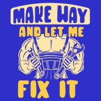 Make Way And Let Me Fix It Tinkerer Mr Fix It Repair Fixing Meaningful Gift Stripe Pom Pom Beanie