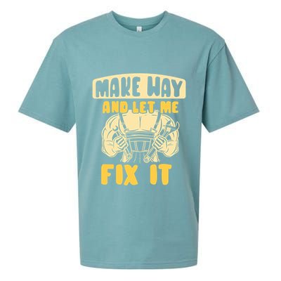 Make Way And Let Me Fix It Tinkerer Mr Fix It Repair Fixing Meaningful Gift Sueded Cloud Jersey T-Shirt