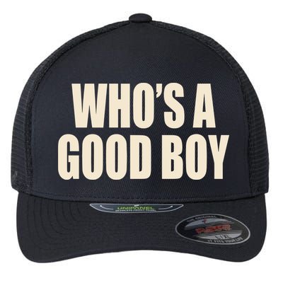Moximimi WhoS A Good Boy Orange Flexfit Unipanel Trucker Cap