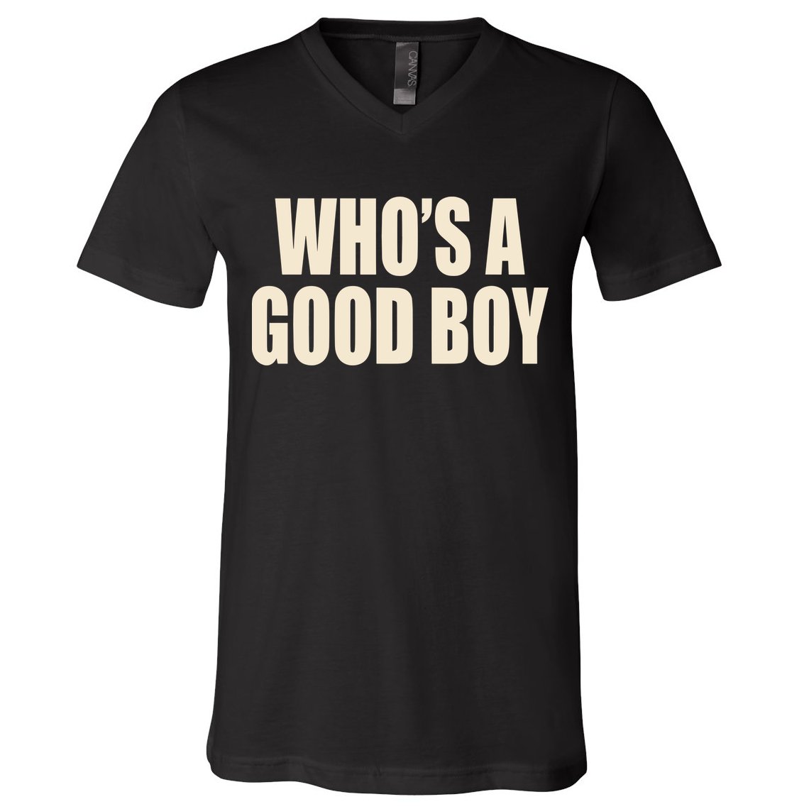 Moximimi WhoS A Good Boy Orange V-Neck T-Shirt