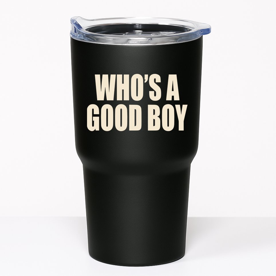 Moximimi WhoS A Good Boy Orange Tumbler