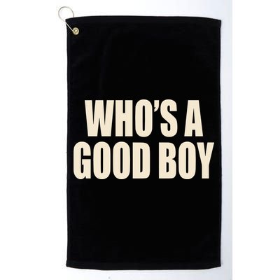 Moximimi WhoS A Good Boy Orange Golf Towel