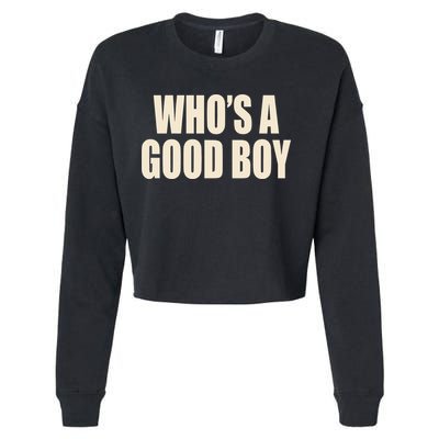Moximimi WhoS A Good Boy Orange Cropped Pullover Crew