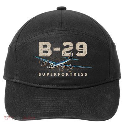 Military Warbird Airplane B29 Superfortress 7-Panel Snapback Hat