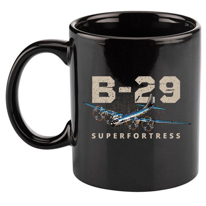 Military Warbird Airplane B29 Superfortress 11oz C Handle Ceramic Mug