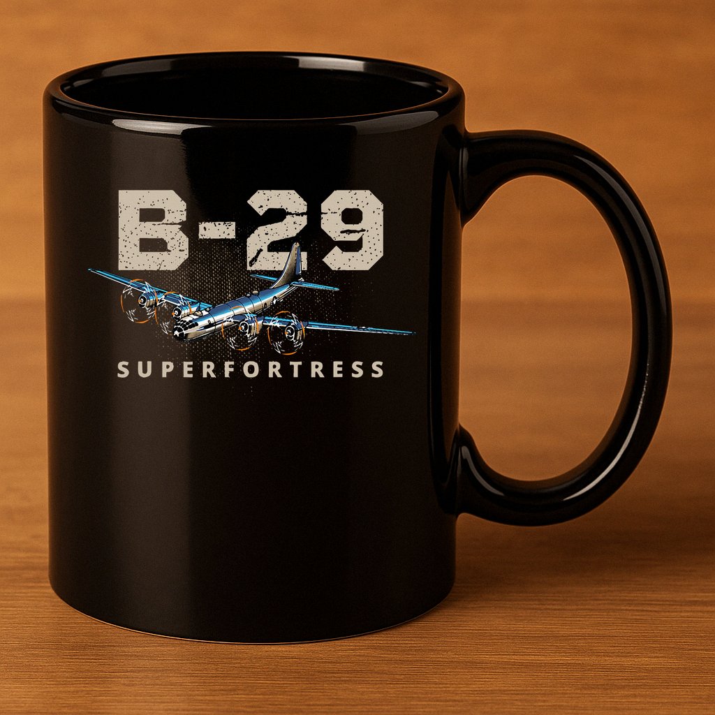 Military Warbird Airplane B29 Superfortress 11oz C Handle Ceramic Mug