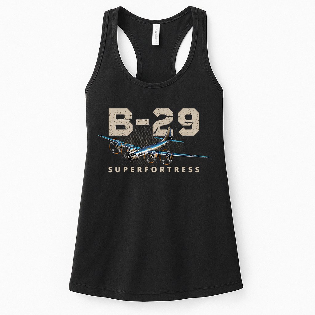 Military Warbird Airplane B29 Superfortress Womens Tank Top