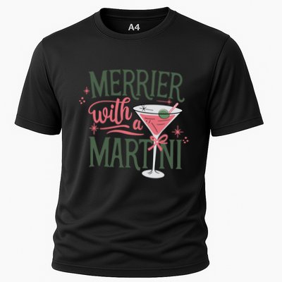 Merrier With A Martini Coquette Christmas Cocktail Martini Gift Performance Shirt