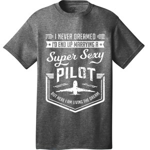 Married With A Super Sexy Pilot Aviator Wife Couple Funny T-Shirt