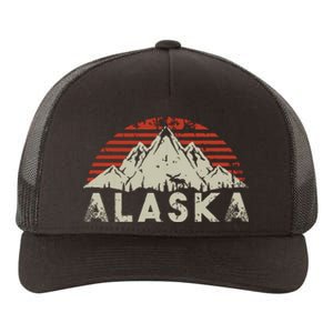 Mountain Wildlife Animal Alaskan Moose Retro Alaska Yupoong Adult 5-Panel Trucker Hat