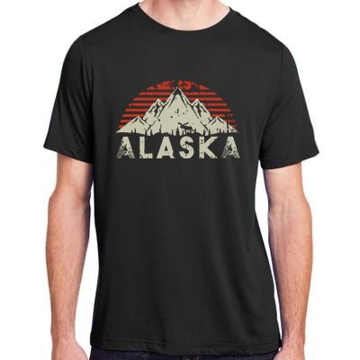 Mountain Wildlife Animal Alaskan Moose Retro Alaska Adult ChromaSoft Performance T-Shirt