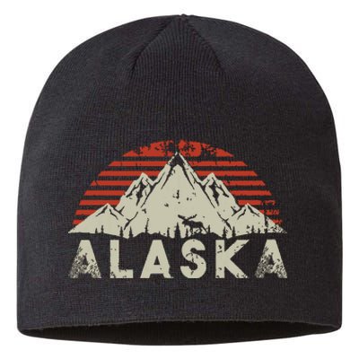 Mountain Wildlife Animal Alaskan Moose Retro Alaska Sustainable Beanie