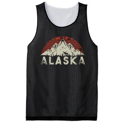 Mountain Wildlife Animal Alaskan Moose Retro Alaska Mesh Reversible Basketball Jersey Tank