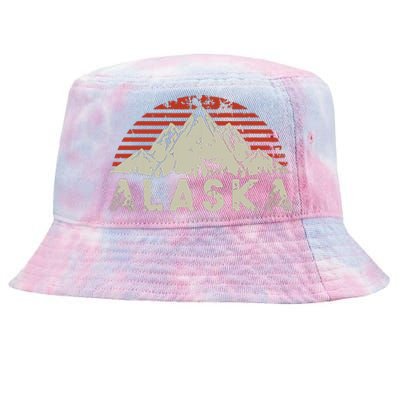 Mountain Wildlife Animal Alaskan Moose Retro Alaska Tie-Dyed Bucket Hat