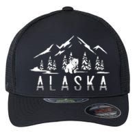 Mountain Wildlife Animal Alaskan Bear Nature Alaska Flexfit Unipanel Trucker Cap