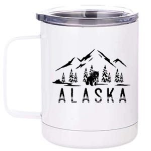 Mountain Wildlife Animal Alaskan Bear Nature Alaska 12 oz Stainless Steel Tumbler Cup