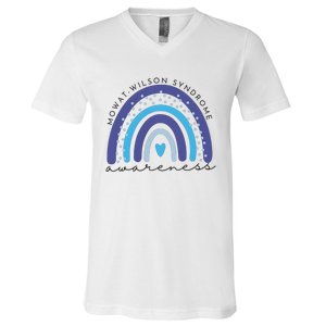 Mowat Wilson Awareness Rainbow Supporter V-Neck T-Shirt