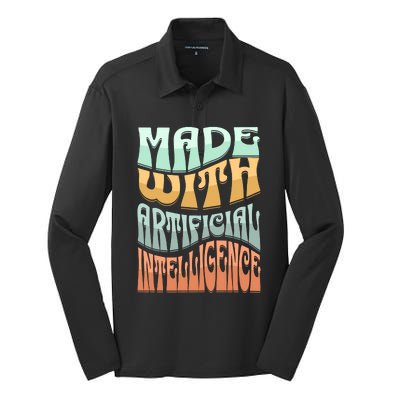 Made With Artificial Intelligence Silk Touch Performance Long Sleeve Polo