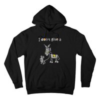 Mouse Walking a Donkey I Don't Give Rats Ass Hoodie