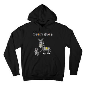 Mouse Walking a Donkey I Don't Give Rats Ass Tall Hoodie