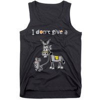 Mouse Walking a Donkey I Don't Give Rats Ass Tank Top