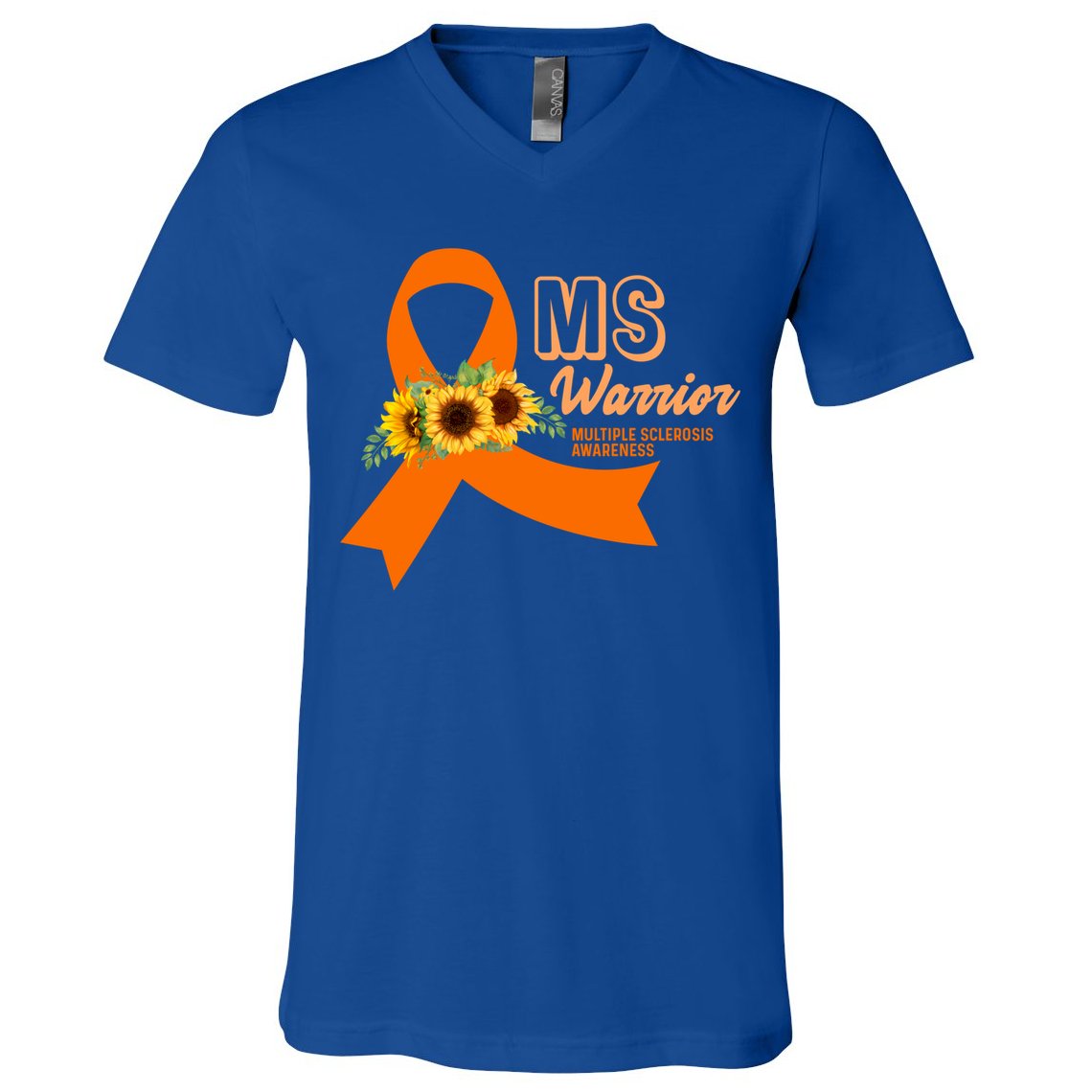 Ms Warrior Awareness Gift Ms Awareness Funny Gift V-Neck T-Shirt