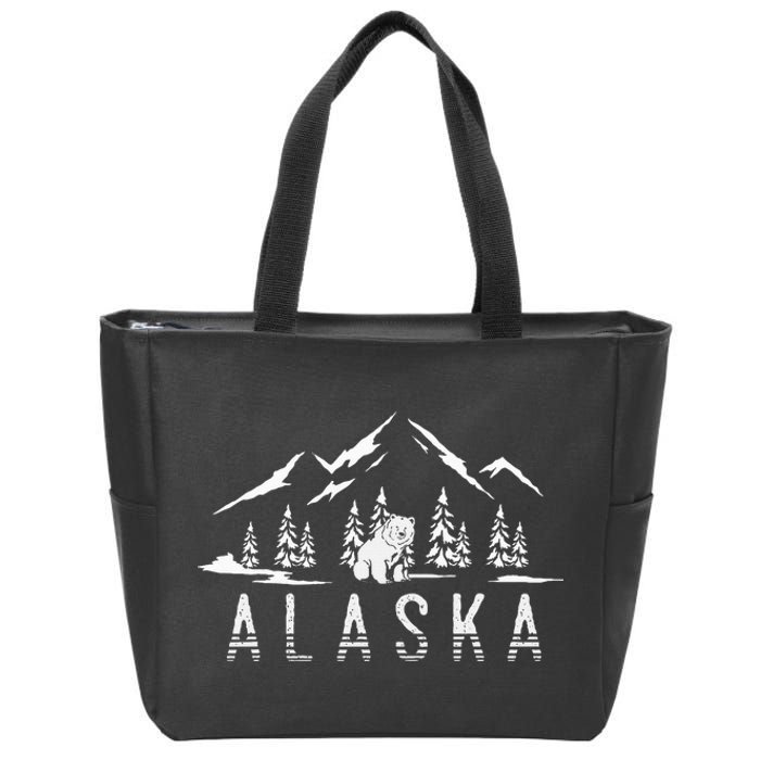 Mountain Wildlife Animal Alaskan Bear Nature Alaska Zip Tote Bag