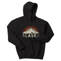 Mountain Wildlife Animal Alaskan Moose Retro Alaska Kids Hoodie