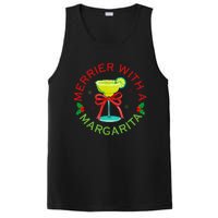 Merrier With A Margarita Christmas Drinking Margarita Lover PosiCharge Competitor Tank