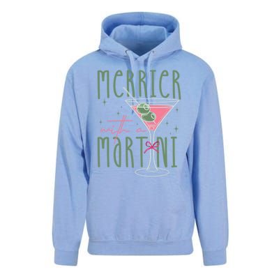 Merrier With A Martini Martini Cocktail Glasses Xmas Pajamas Gift Unisex Surf Hoodie