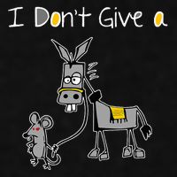 Mouse Walking A Donkey I DonT Give Rats Ass Mouse Ladies PosiCharge Tri-Blend Wicking Tank