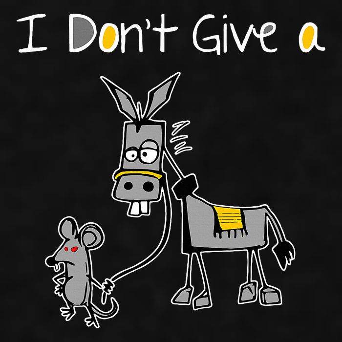Mouse Walking A Donkey I DonT Give Rats Ass Mouse Ladies PosiCharge Tri-Blend Wicking Tank