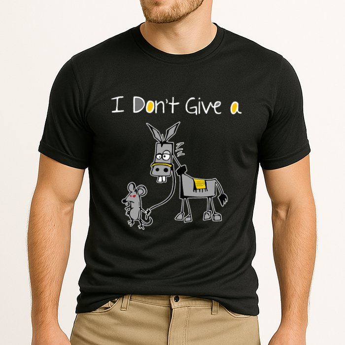 Mouse Walking A Donkey I DonT Give Rats Ass Mouse Performance Shirt