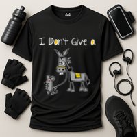 Mouse Walking A Donkey I DonT Give Rats Ass Mouse Performance Shirt