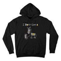 Mouse Walking A Donkey I DonT Give Rats Ass Mouse Hoodie