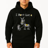 Mouse Walking A Donkey I DonT Give Rats Ass Mouse Hoodie